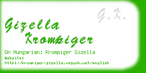 gizella krompiger business card